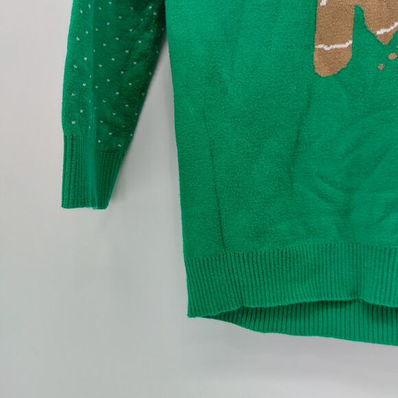 Well Worn Oh Snap Christmas Ugly Sweater Green Holiday Cotton - Picture 6 of 14